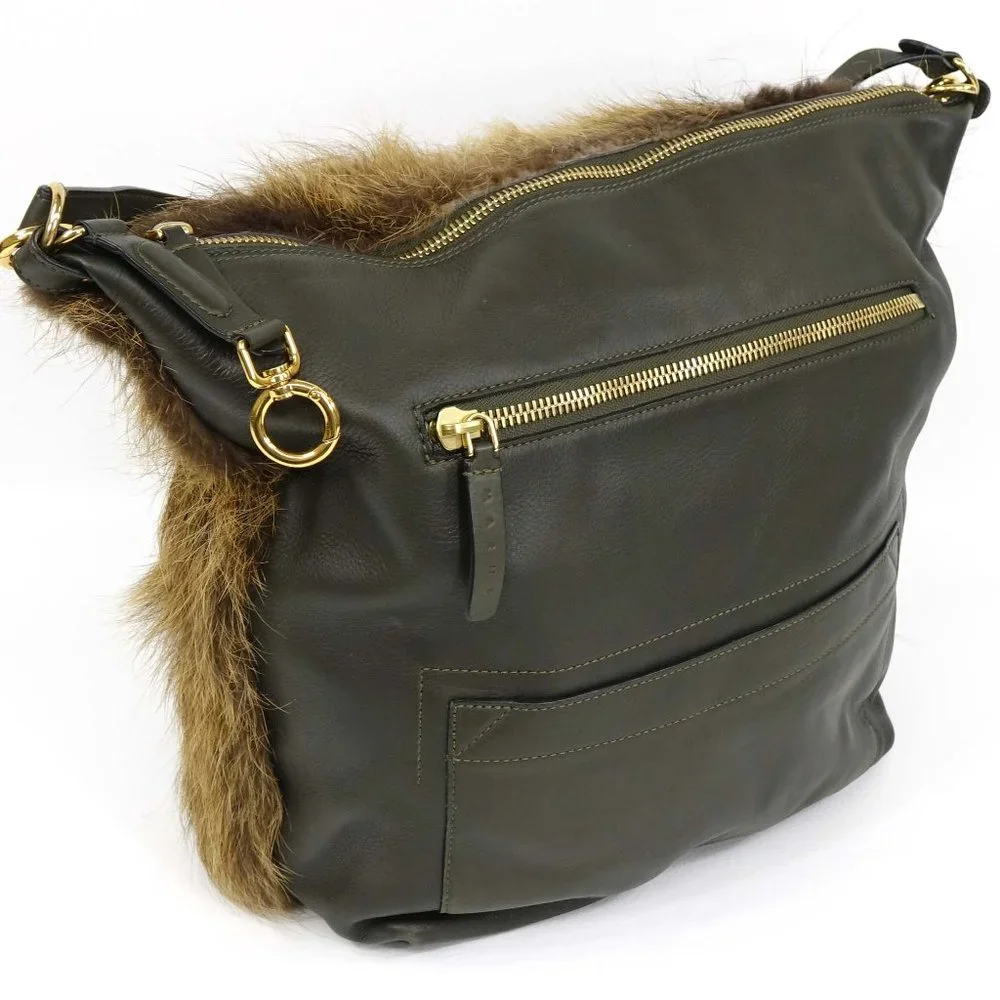 Marni Three-in-One Convertible Fur Backpack